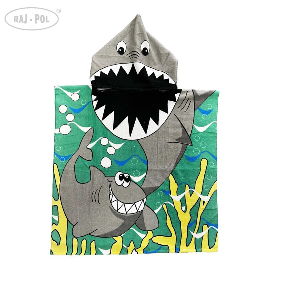 Raj-Pol Ručník Beach Poncho Shark Multicolour 120 cm x 60 cm - main (1)