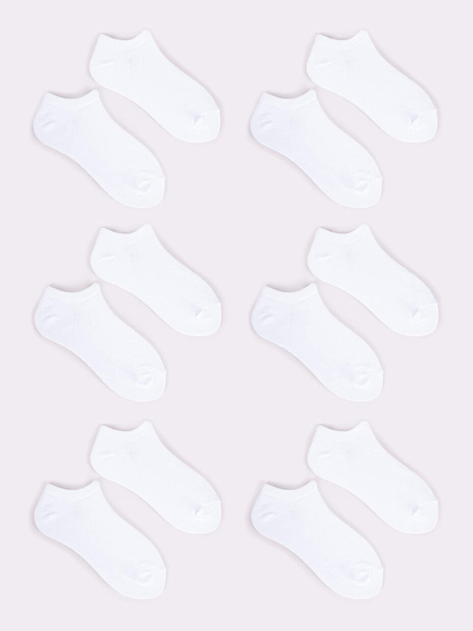 Yoclub 6Pack Základní kotníkové bílé ponožky SKS-0064U-0100-002 White 35-38 - main (0)