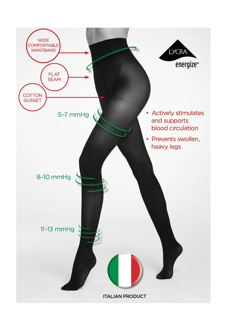 Veneziana Strong Press punčochové kalhoty 40 den 2-4 nero 3-M - main (2)