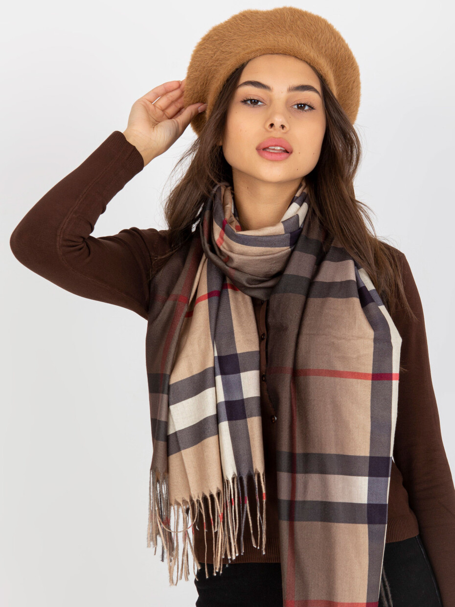 Dámská zimní čepice camel baret JEDNA VELIKOST - main (2)