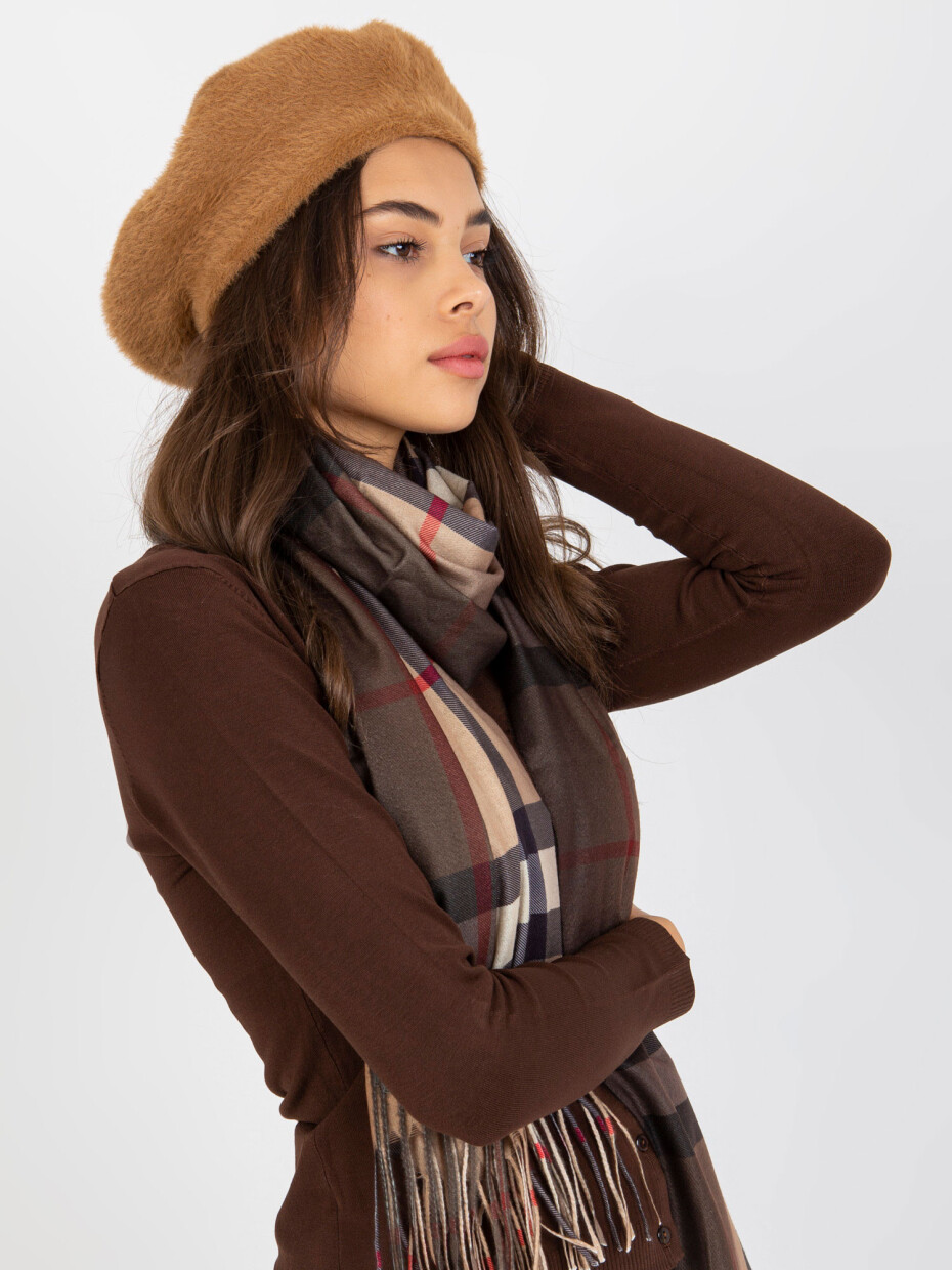 Dámská zimní čepice camel baret JEDNA VELIKOST - main (3)