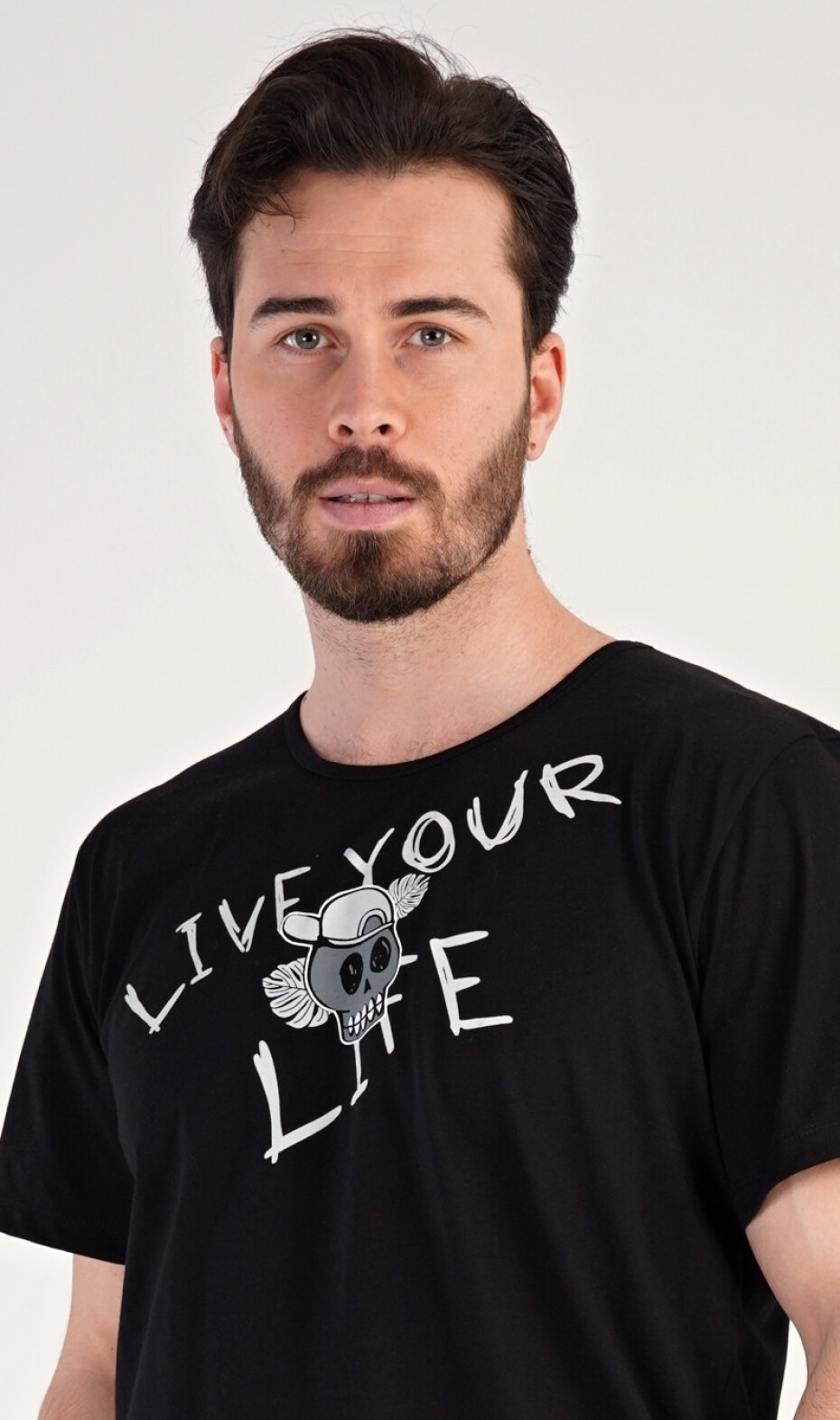 Pánské pyžamo šortky Live your life černá S - main (1)