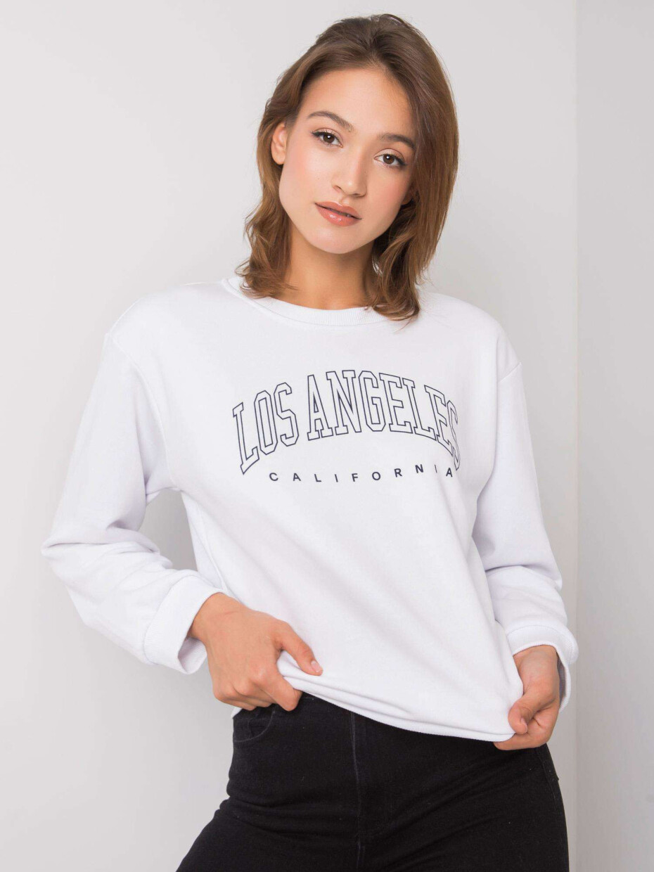 RUE PARIS Bílá mikina bez kapuce Velikost: L / XL - main (2)