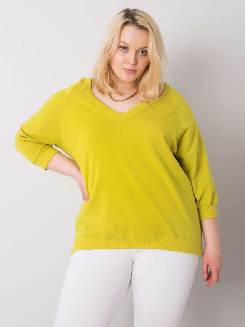 Světle zelená mikina Alexandria plus velikosti 3XL - main (1)