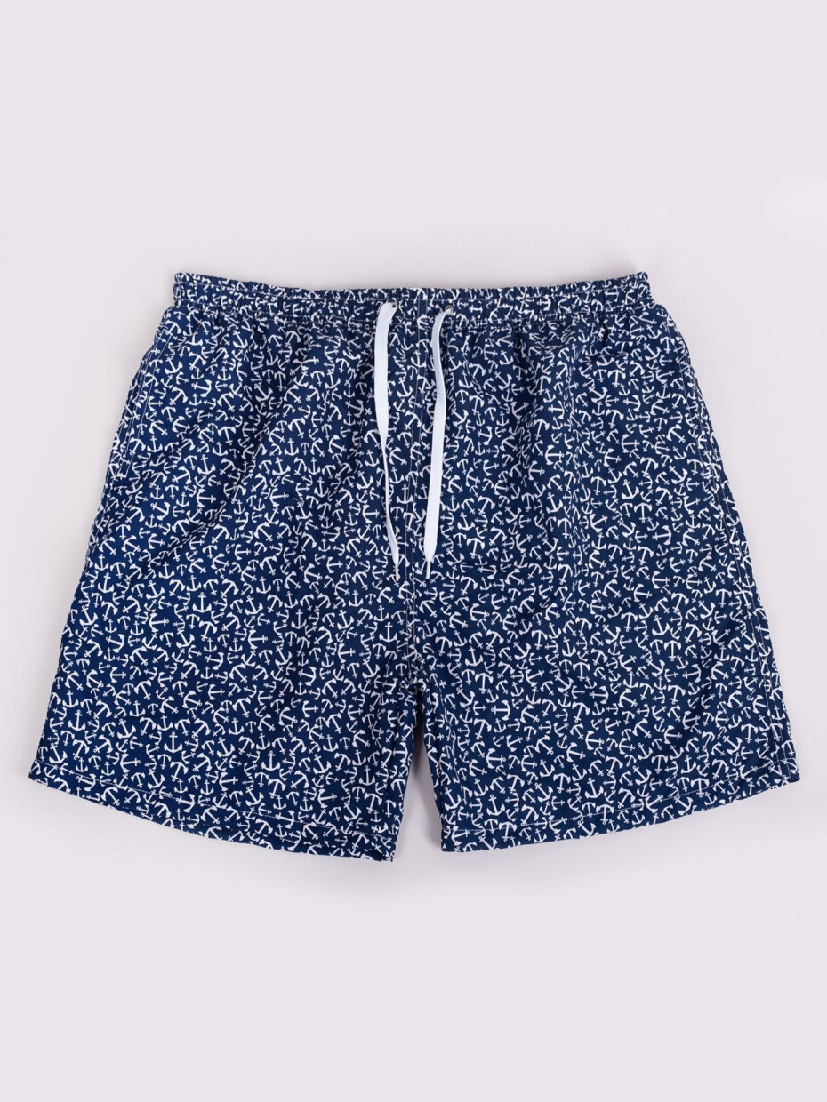 Yoclub Plavky Pánské plážové šortky P3 Navy Blue M - main (4)