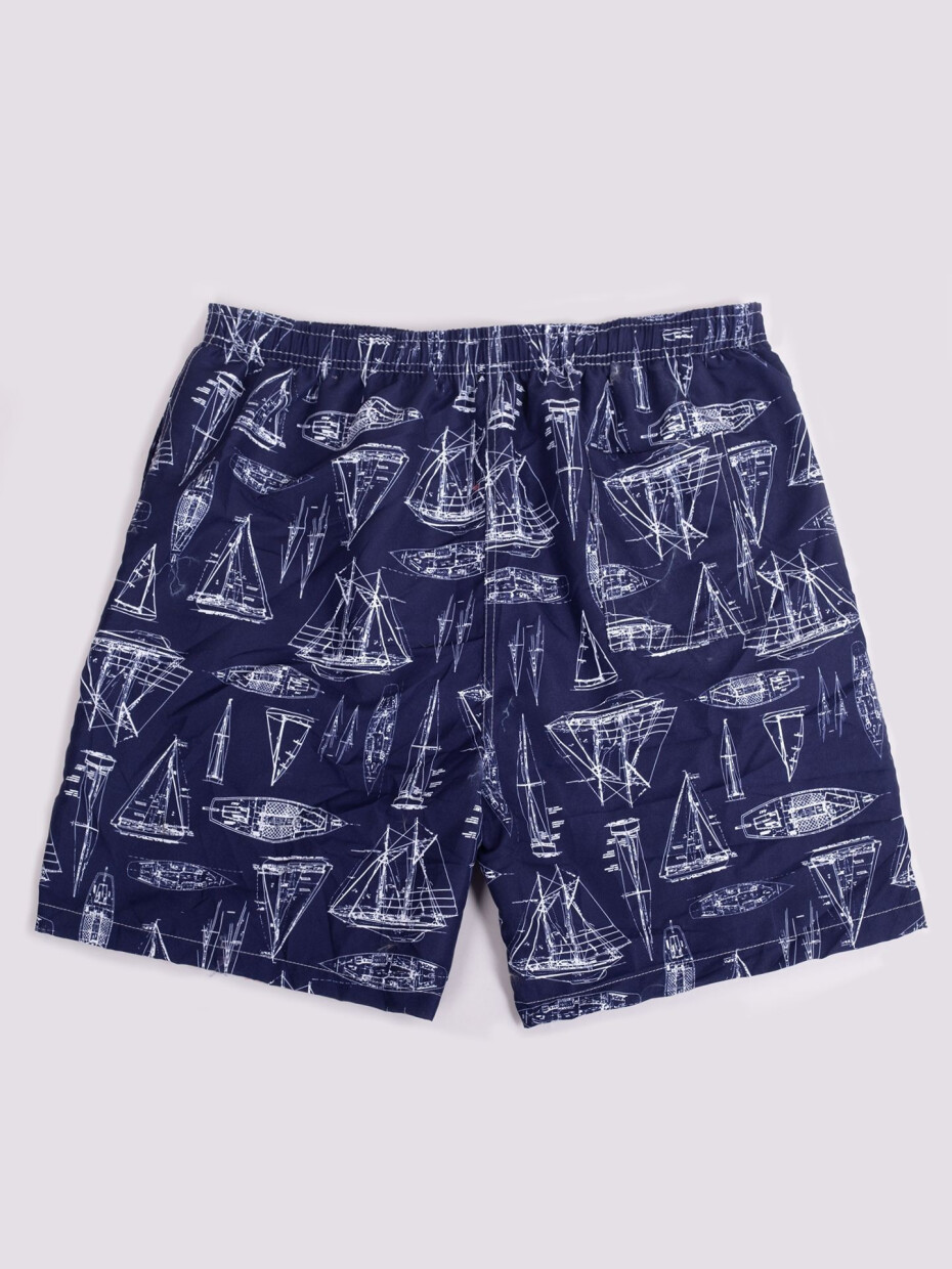 Yoclub Plavky Pánské plážové šortky P1 Navy Blue M - main (5)