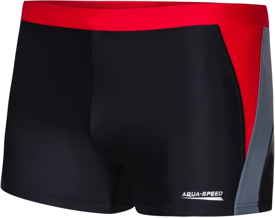 AQUA SPEED Plavecké šortky Dario Black/Red/Grey Pattern 16 M - main (0)