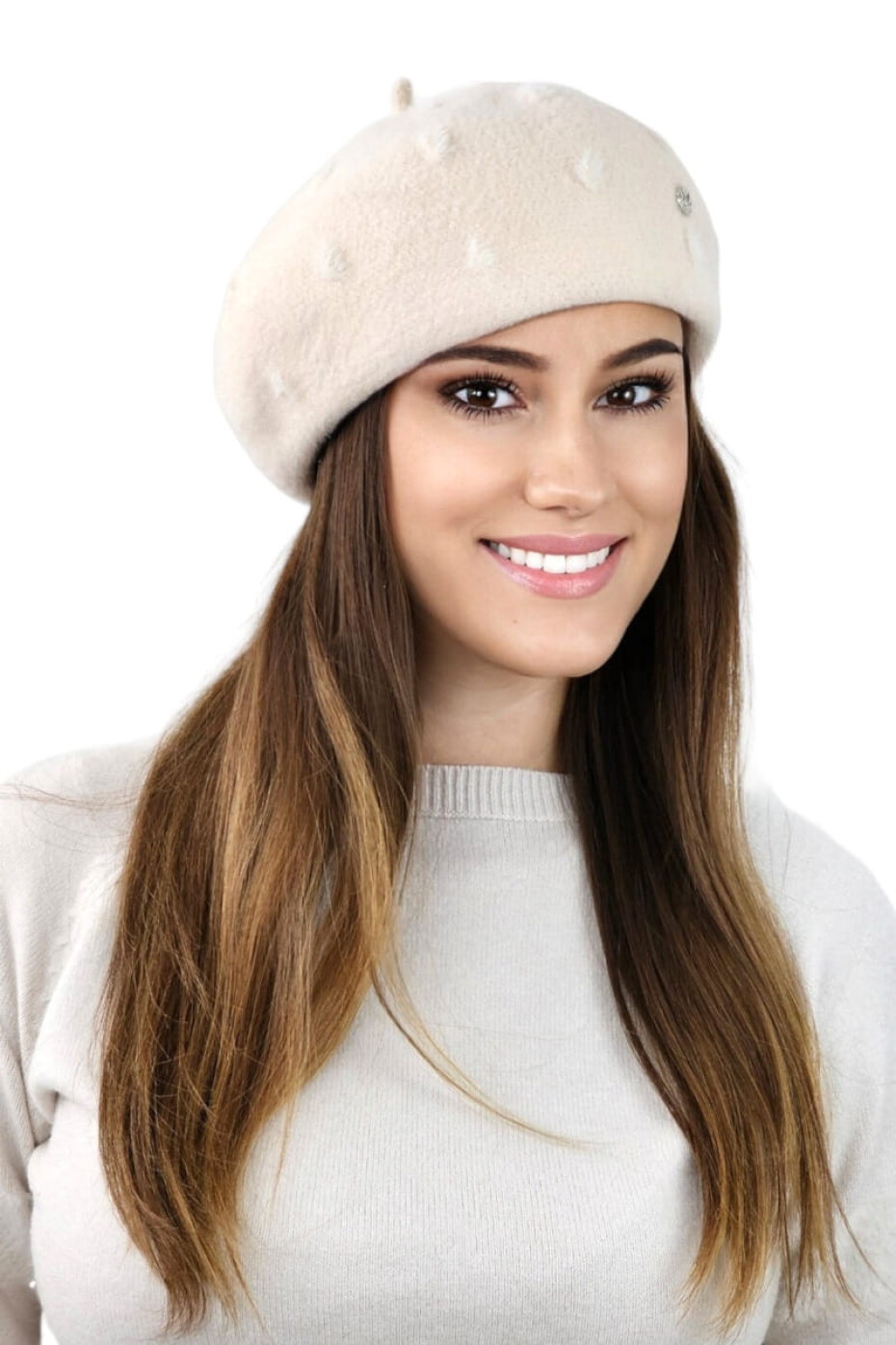 Kamea Beret K.23.037.02 Ecru 54-60 - main (0)