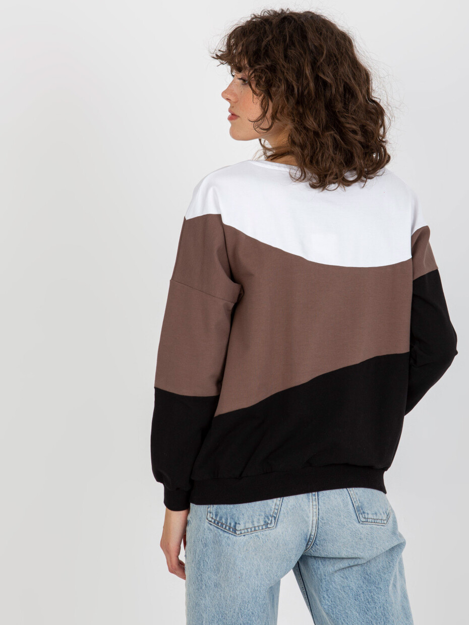 Dámská základní černo-bílá mikina s crewneck JEDNA VELIKOST - main (2)