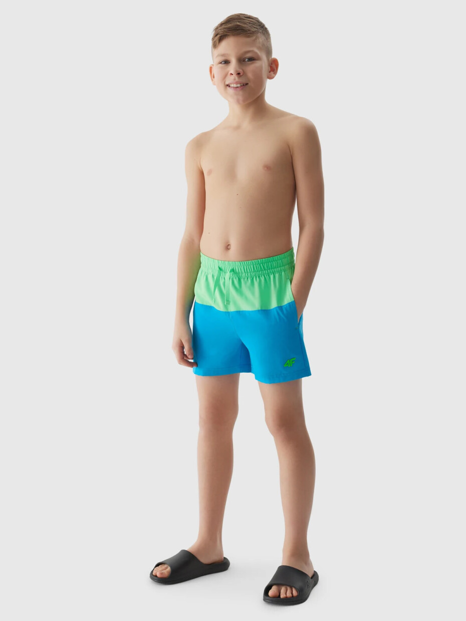 Chlapecké plážové šortky typu boardshorts 4F - modré Velikost: 134/140 - main (3)