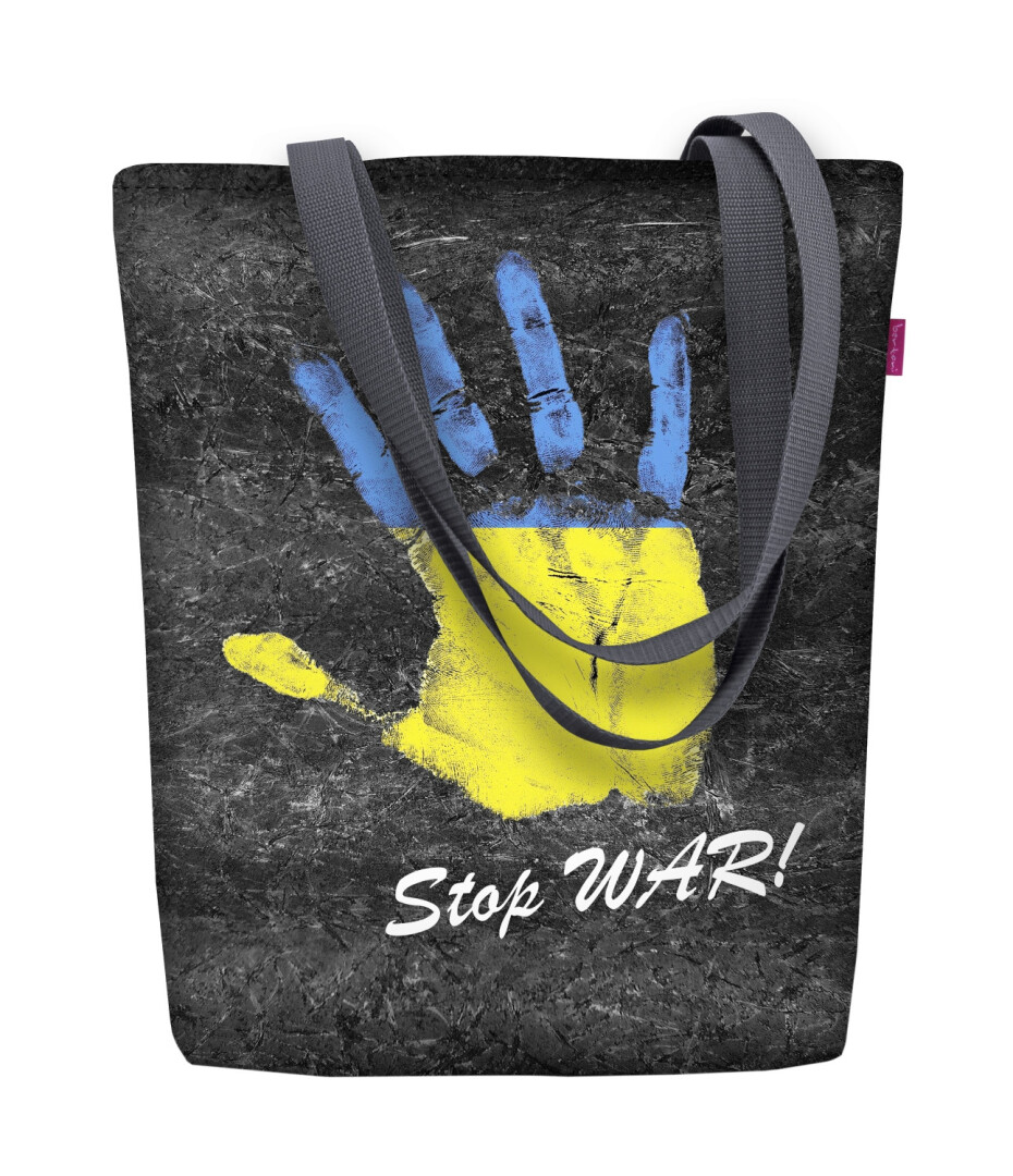 Bertoni Plátěná taška Sunny Stop War Grey 29 cm x 40 cm x 36 cm x 8 cm - main (4)