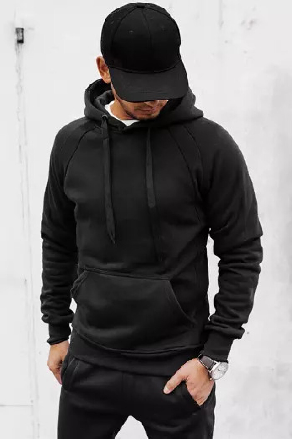Pánská mikina s kapucí černá Dstreet BX5559 XXL - main (2)