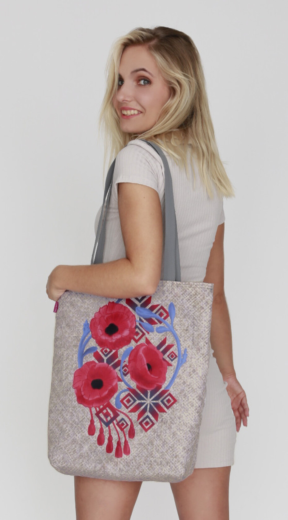 Bertoni Plátěná taška Sunny Julia Beige/Red 29 cm x 40 cm x 36 cm x 8 cm - main (3)
