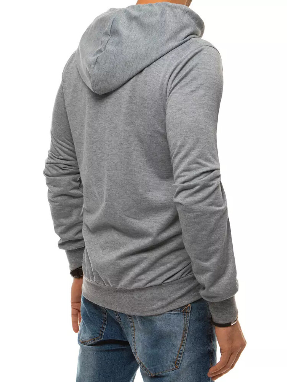 Světle šedá pánská mikina s kapucí BX4971 XXL - main (2)