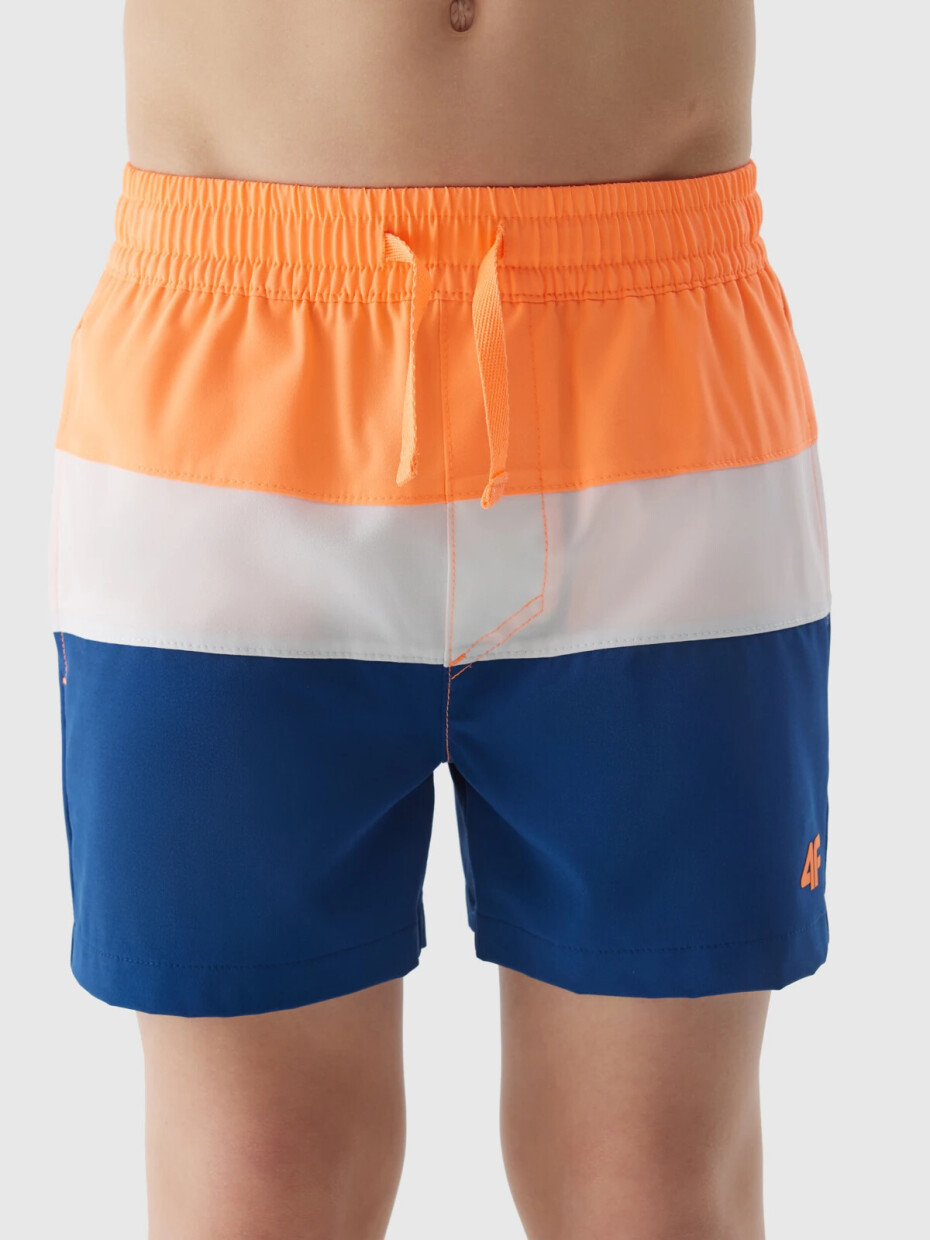 Chlapecké plážové šortky typu boardshorts 4F - oranžové Velikost: 134/140 - main (2)