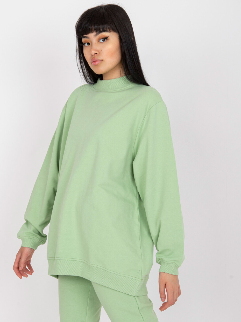 Nadměrná mikina z pistáciové bavlny L / XL - main (4)