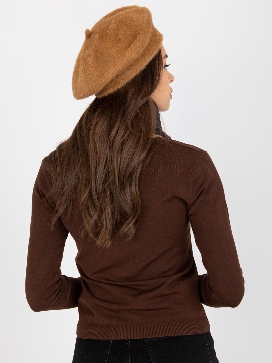 Dámská zimní čepice camel baret JEDNA VELIKOST - main (5)