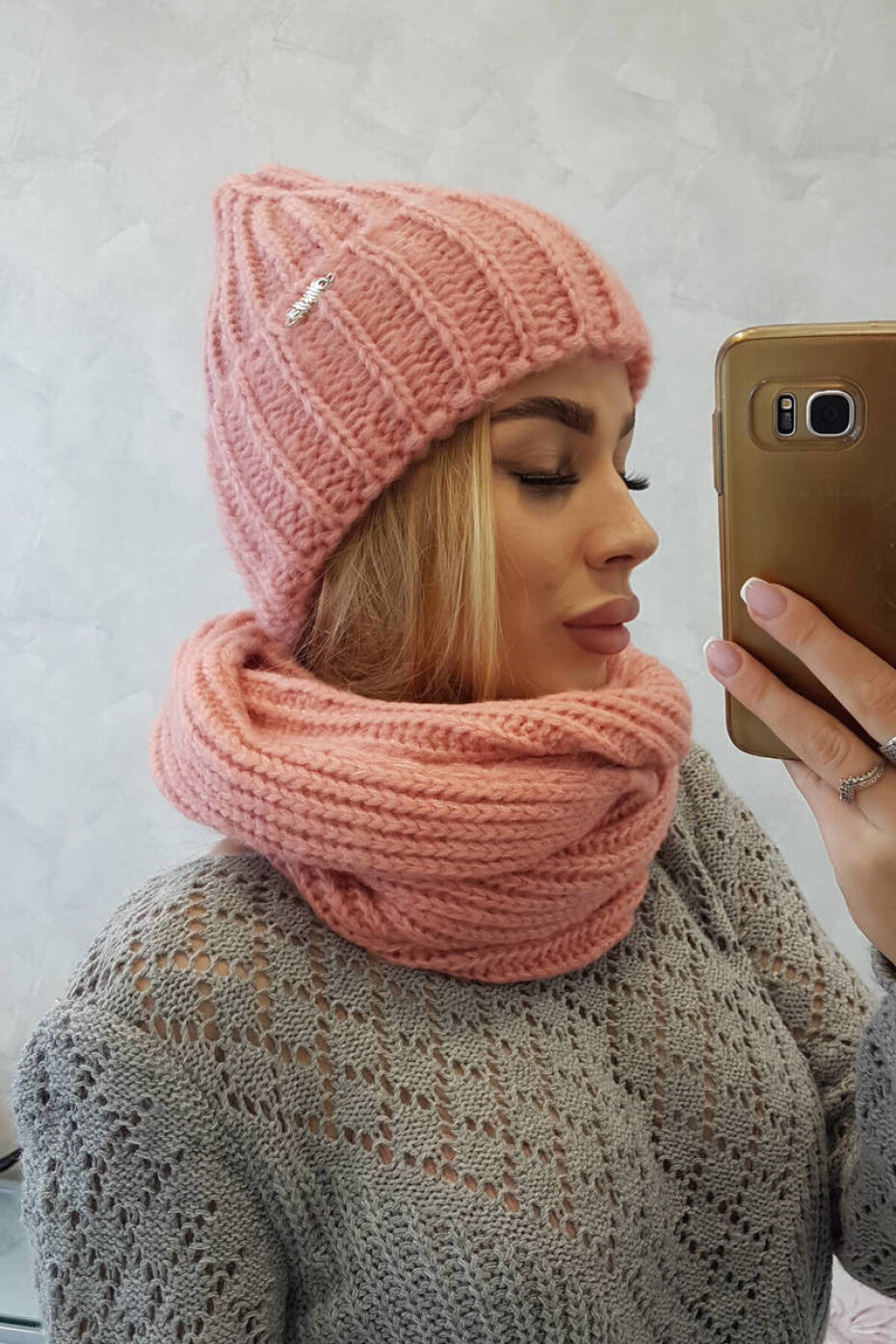 Dámská souprava se silnými žebry P100 růžová UNI - main (3)