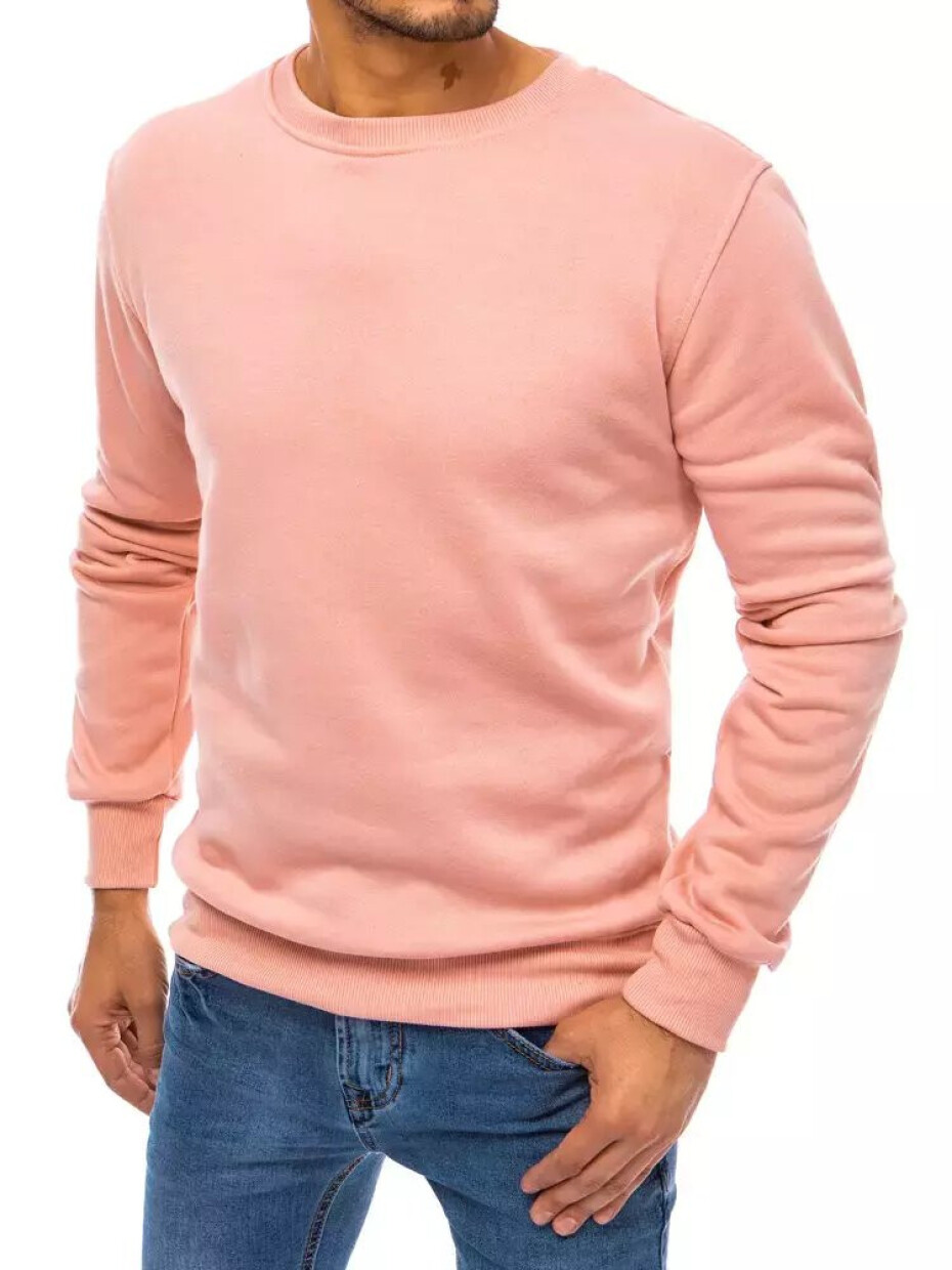Růžová pánská hladká mikina Dstreet BX5083 XL - main (0)