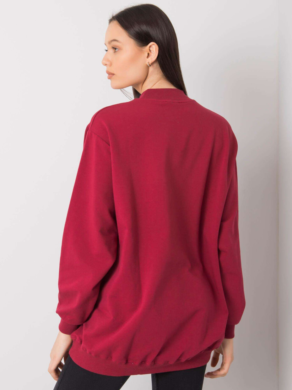 Vínová mikina s nápisem RUE PARIS L / XL - main (2)