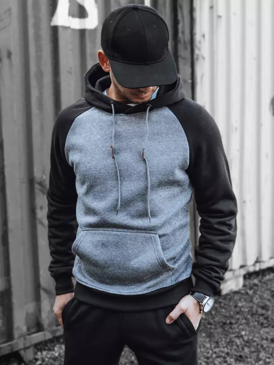 Pánská tmavě šedá mikina Dstreet BX5489 XL - main (0)