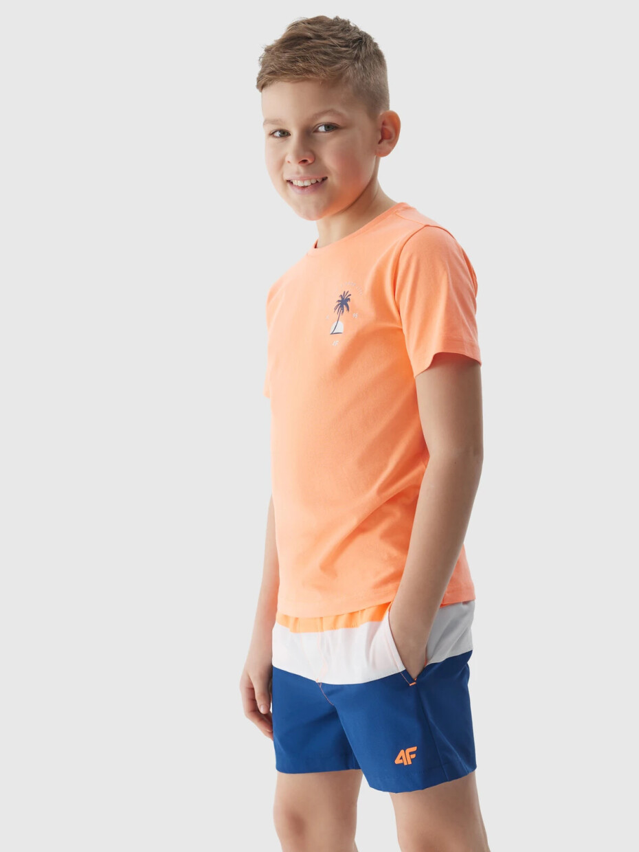 Chlapecké plážové šortky typu boardshorts 4F - oranžové Velikost: 122/128 - main (0)