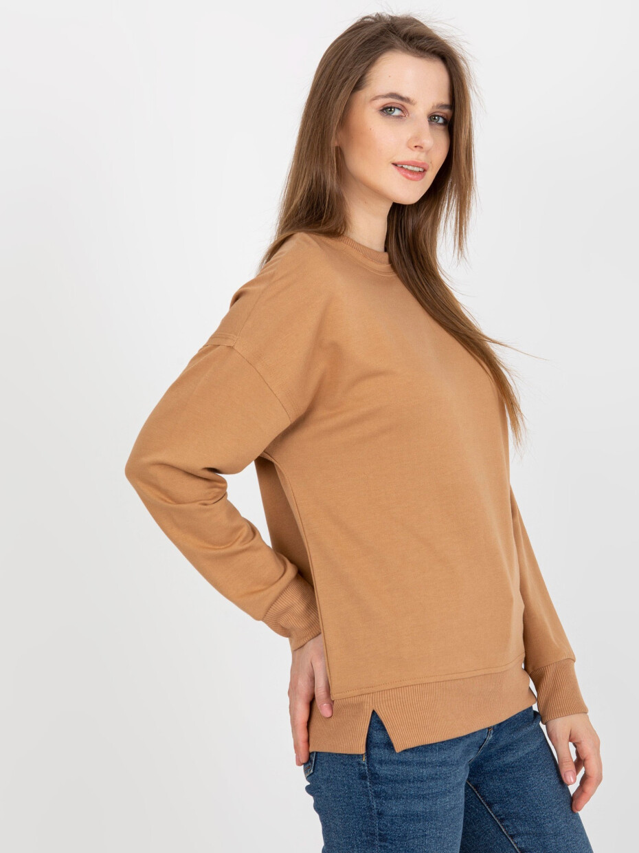 Camel basic mikina bez kapuce s kulatým výstřihem S - main (1)