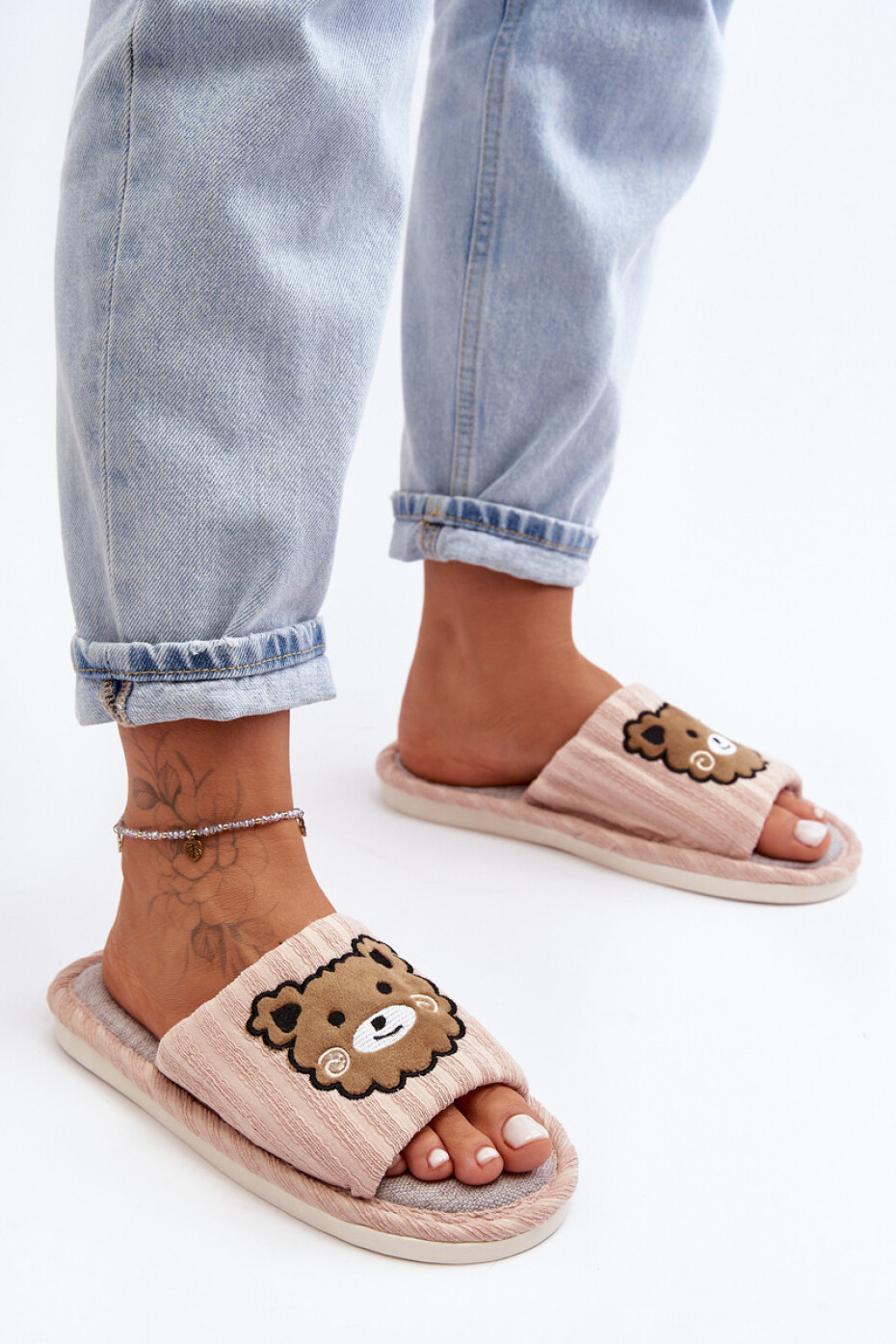 Dámské nazouváky s medvídkem Beige Demare 40/41 - main (2)