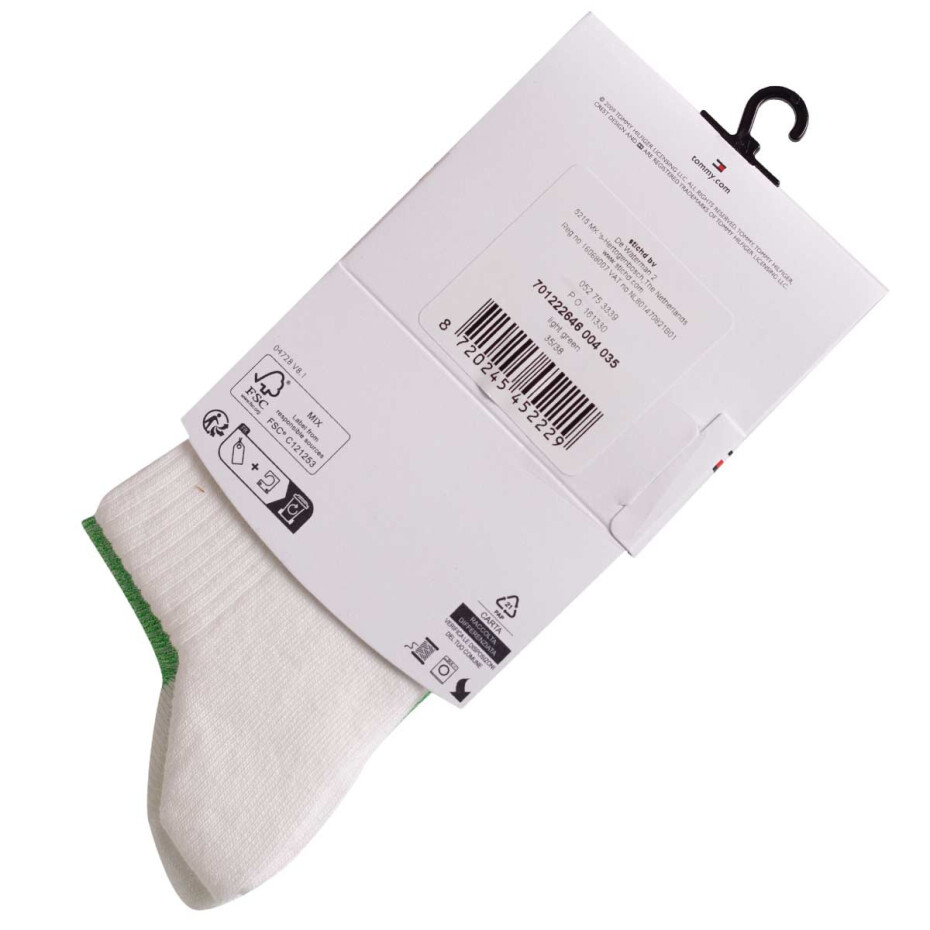 Ponožky Tommy Hilfiger 2Pack 701222646004 White/Green 35-38 - main (7)