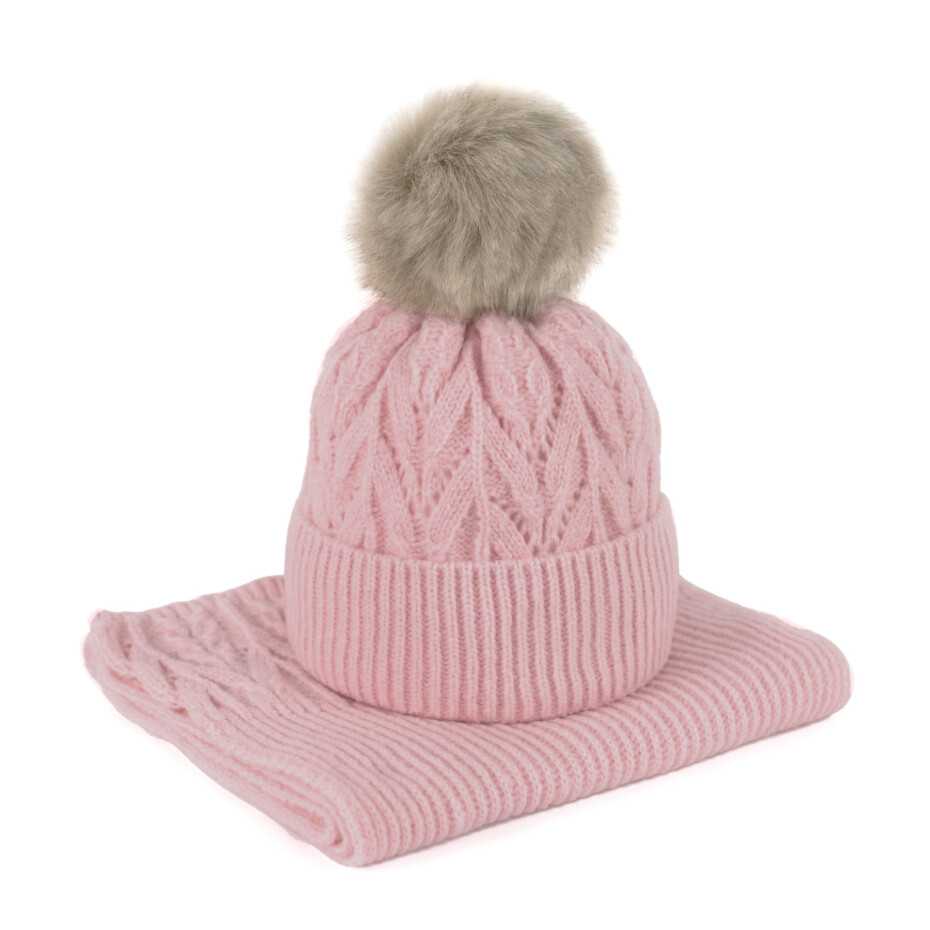 Klobouk a šátek Art Of Polo Cz21800-10 Grey/Pink UNI - main (0)