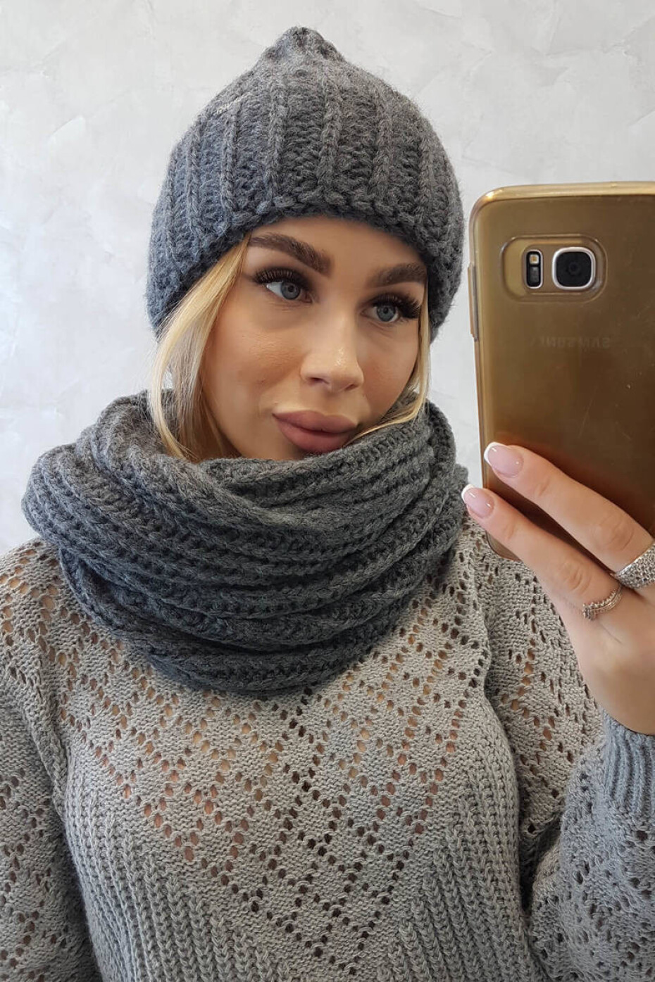 Dámská souprava se silnými žebry P100 grafit UNI - main (4)