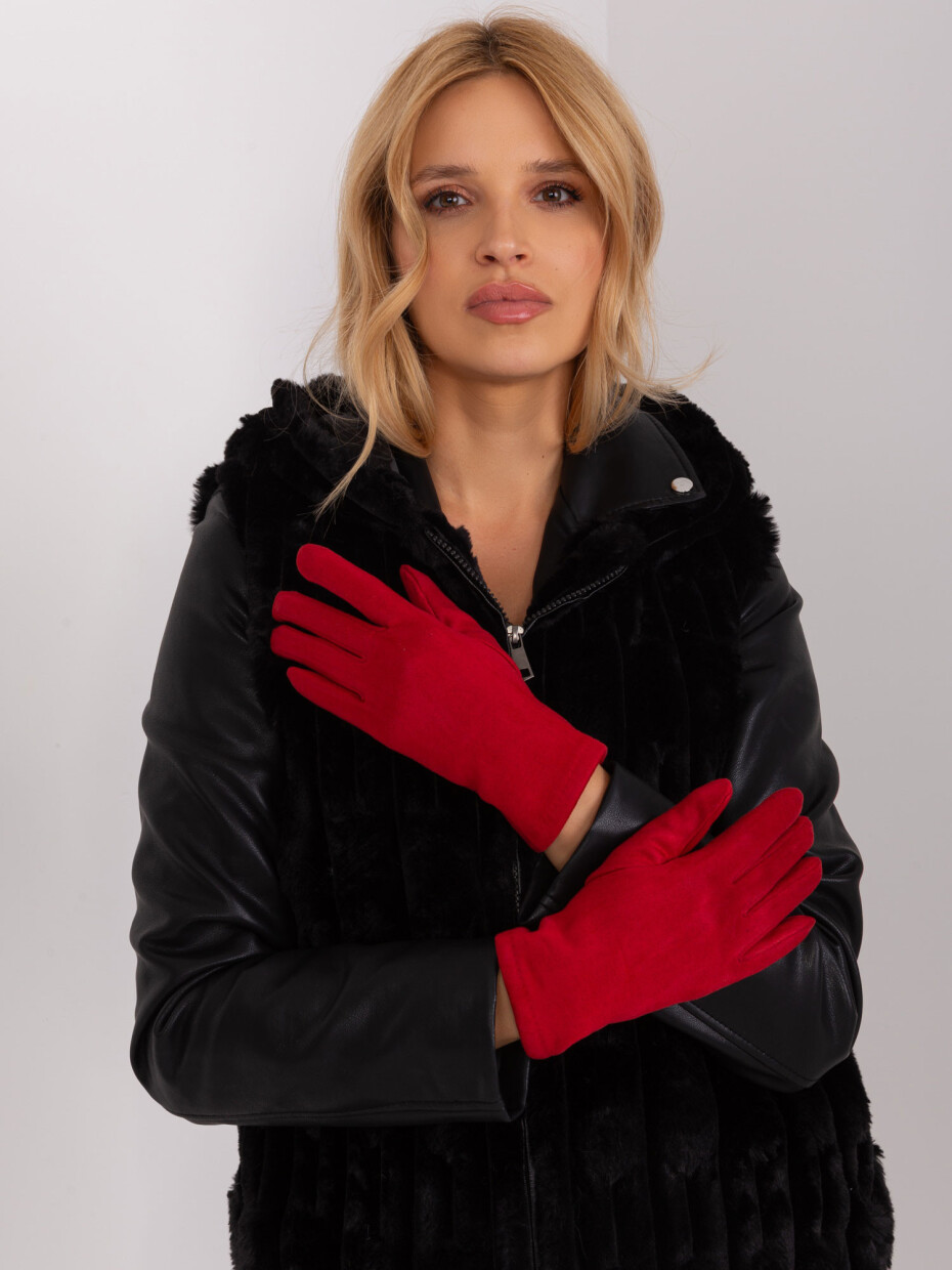 Červené dámské rukavice se zateplením L / XL - main (2)