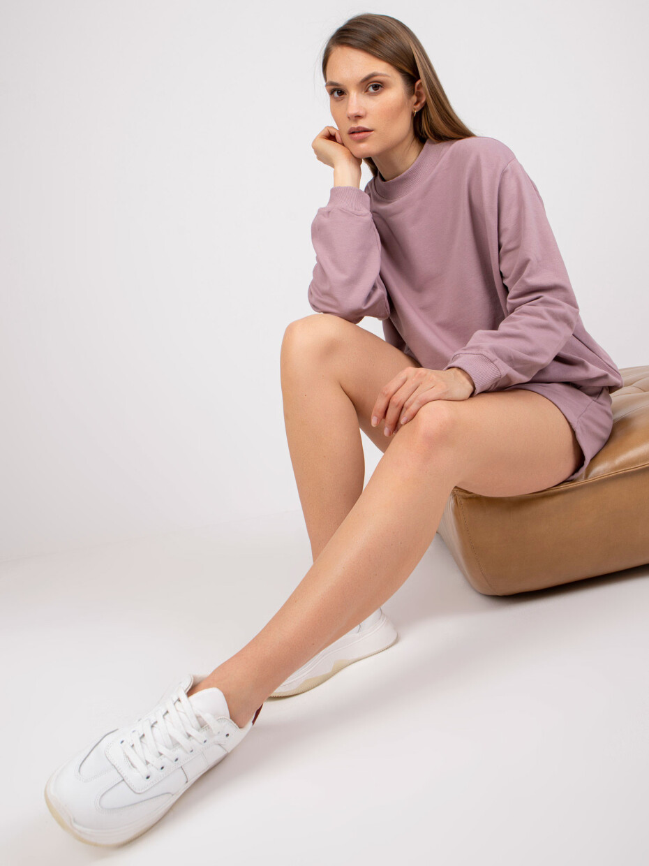 Základní oversize zaprášená růžová mikina L / XL - main (1)