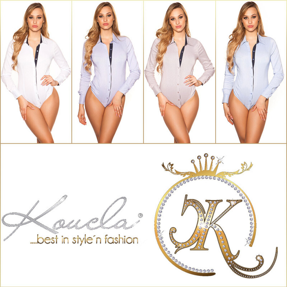 Sexy tělová halenka v obchodním vzhledu barva BEIGE velikost XL - main (2)