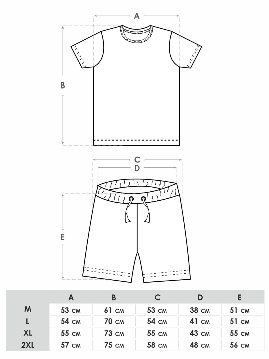 Yoclub Pánské krátké bavlněné pyžamo PIA-0031F-A110 Vícebarevné M - main (1)