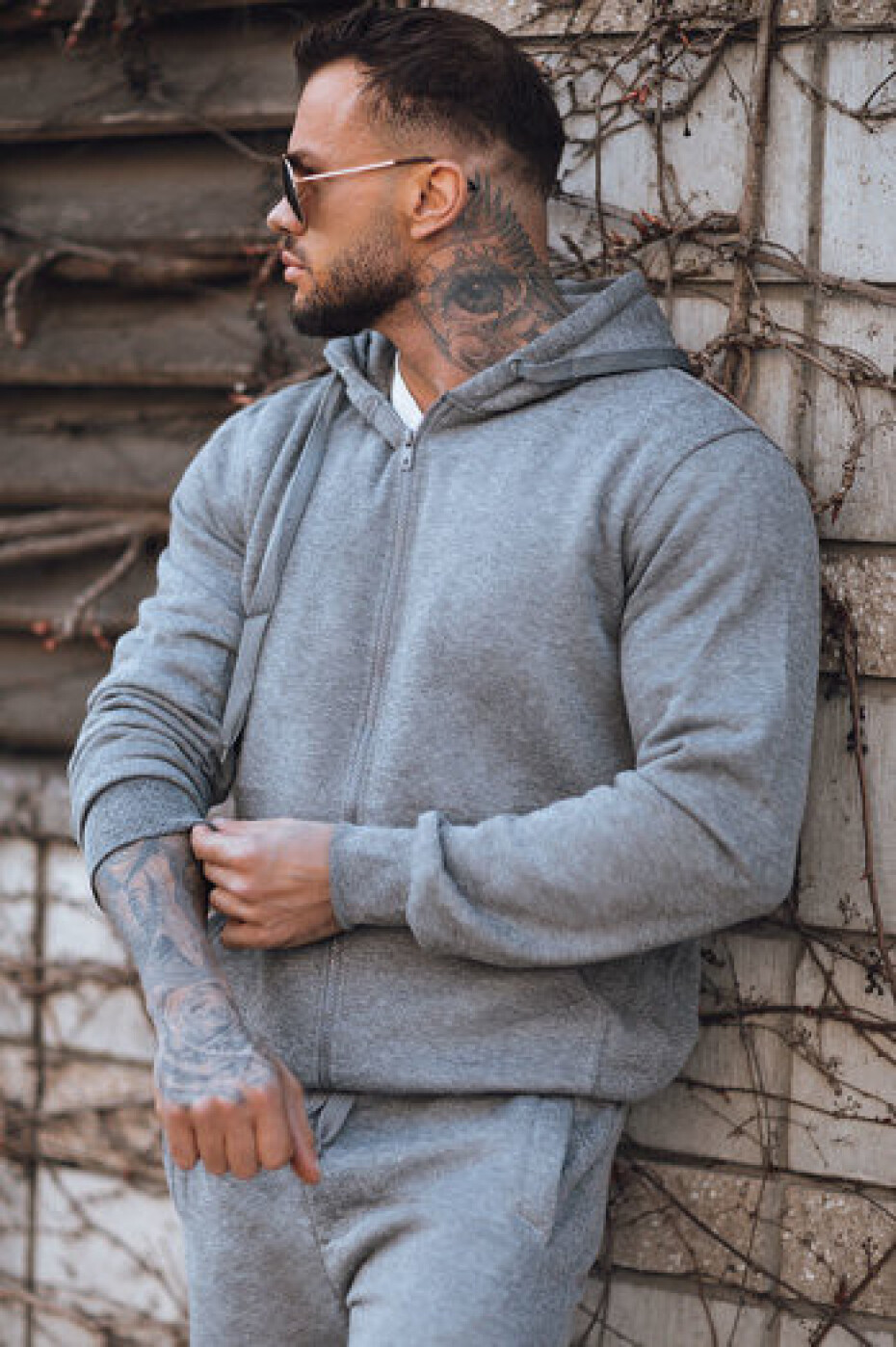 Anthracite Dstreet BX2196z pánská mikina na zip L - main (3)