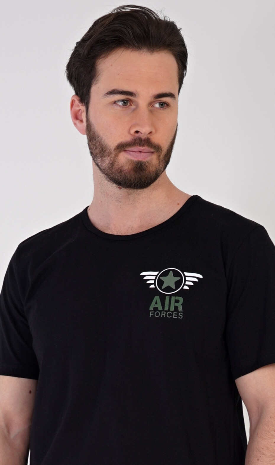 Pánské pyžamo dlouhé Air forces černá L - main (2)