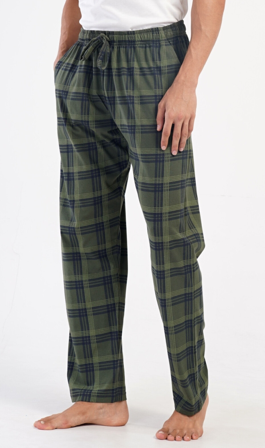 Pánské pyžamové kalhoty David khaki XXL - main (0)