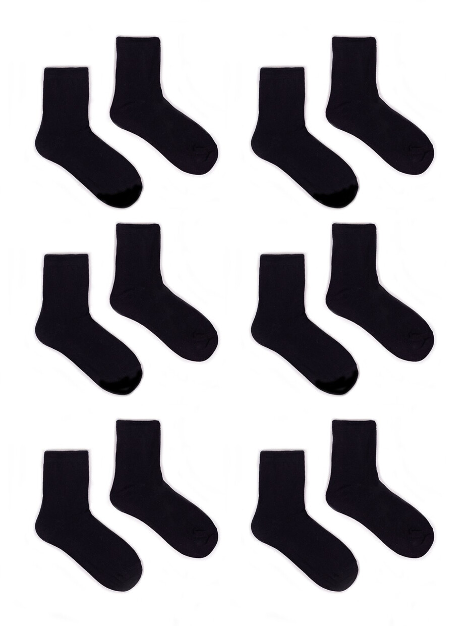 Ponožky Yoclub Plain Black 6-Pack SKA-0057C-3400-002 Black 35-38 - main (2)