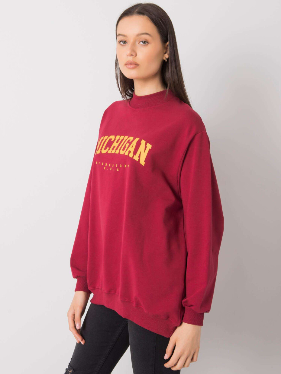 Vínová mikina s nápisem RUE PARIS L / XL - main (1)