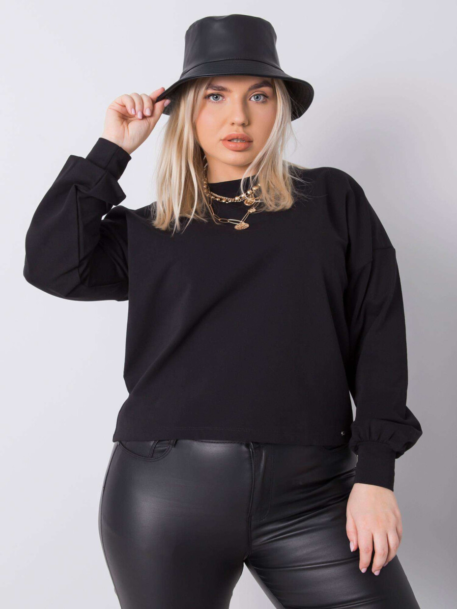 Černá obyčejná oversize mikina XL - main (5)