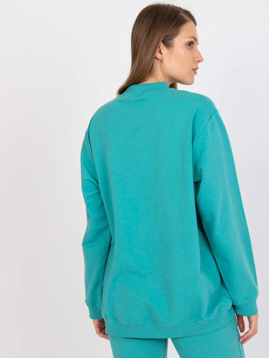 Základní zaprášená zelená oversized mikina S/M - main (2)