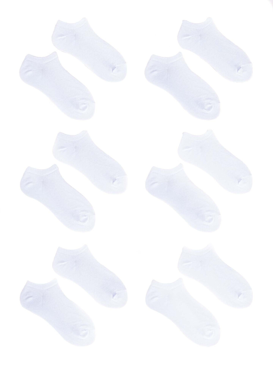 Yoclub 6Pack Základní kotníkové bílé ponožky SKS-0064U-0100-002 White 35-38 - main (3)