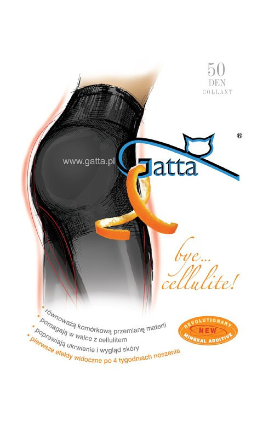 Punčocháče Gatta Bye Cellulite 50 den 5-XL nero/černá 5-XL - main (4)