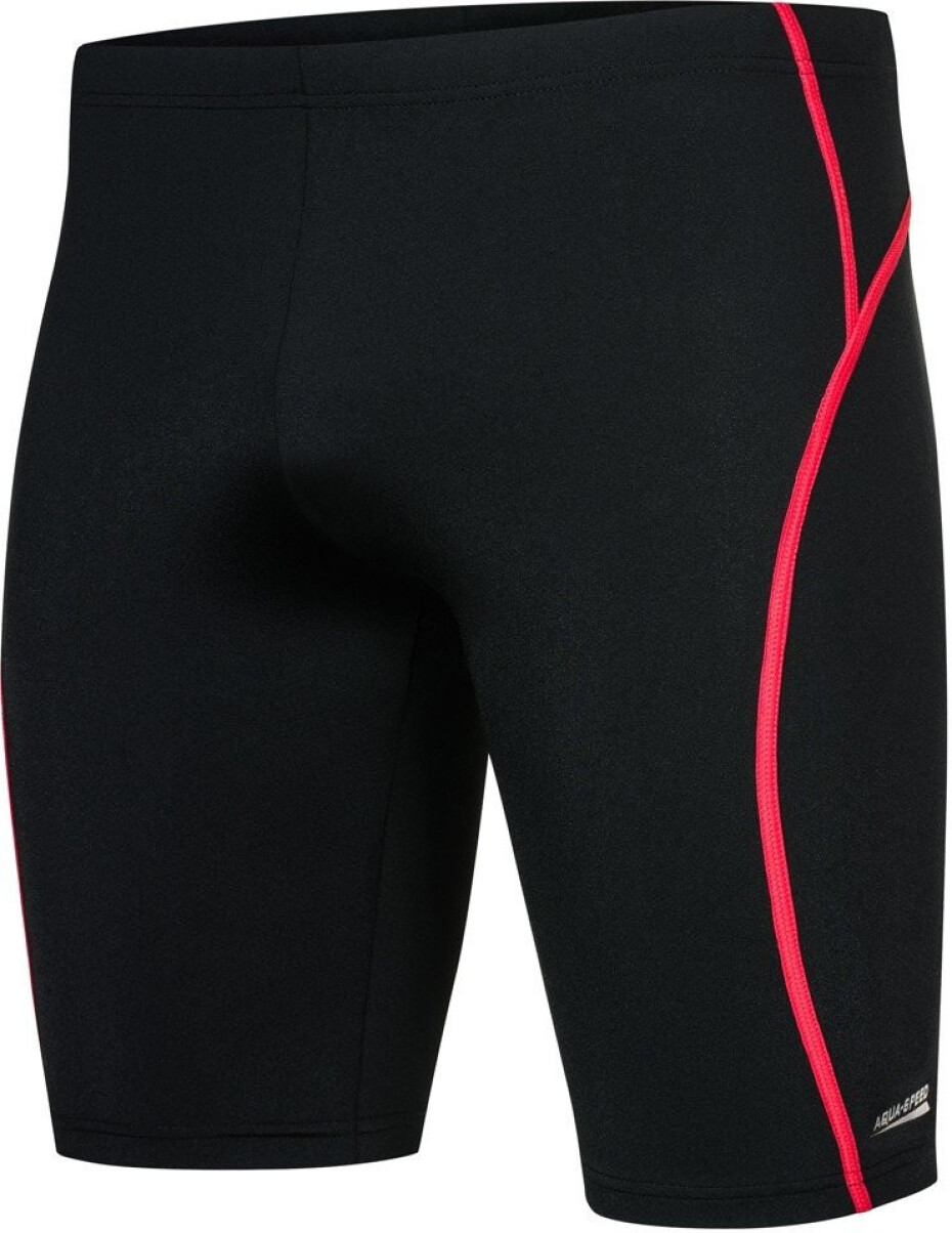 AQUA SPEED Plavky Blake Black/Red Pattern 16 XL - main (0)