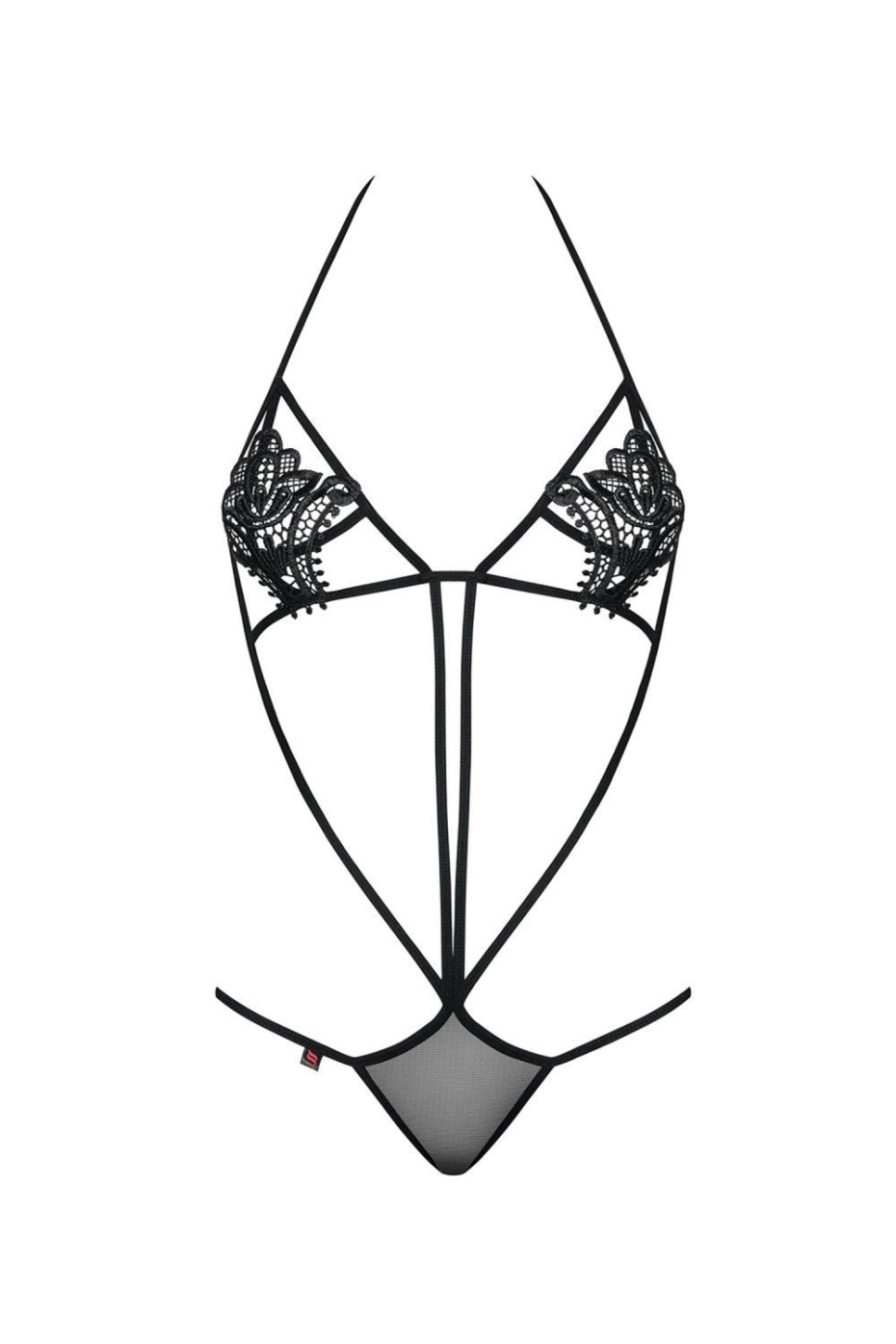 Dámské erotické body Luiza teddy black - OBSESSIVE černá S/M - main (2)
