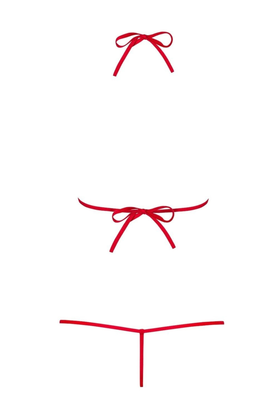 Dámské erotické body Luiza teddy red - OBSESSIVE červená S/M - main (1)
