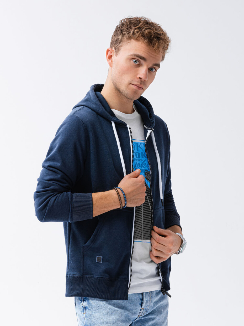 Ombre Sweatshirt B977-1 Námořnická modrá S - main (4)