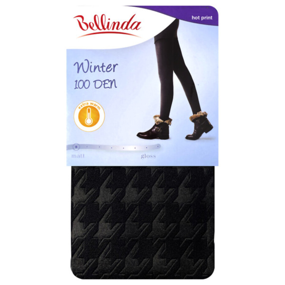 Dámské zimní punčocháče, extra hřejivé WINTER 100 DEN - BELLINDA - hot print S - main (2)