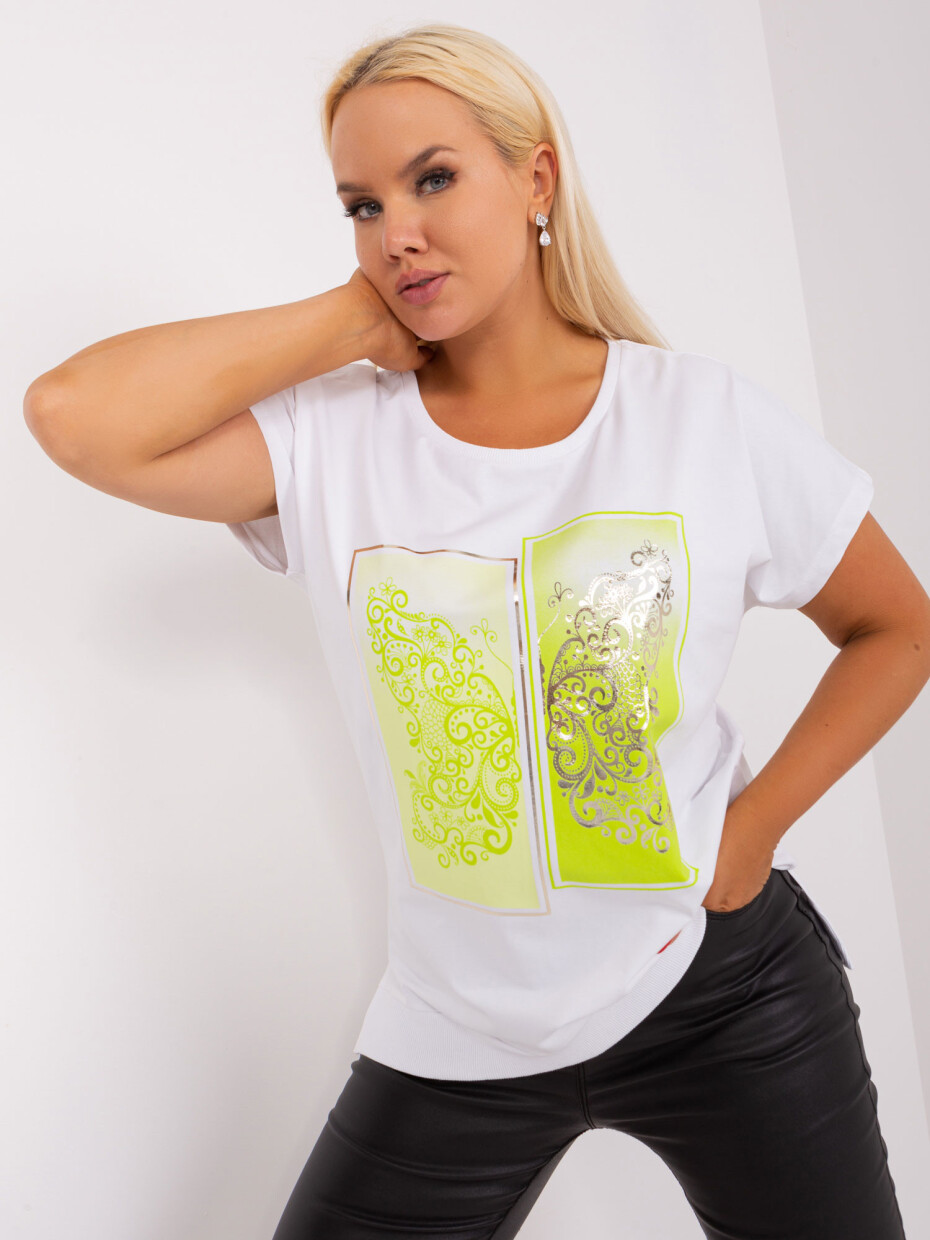 Ecru-lime mikina plus velikosti s potiskem JEDNA VELIKOST - main (3)